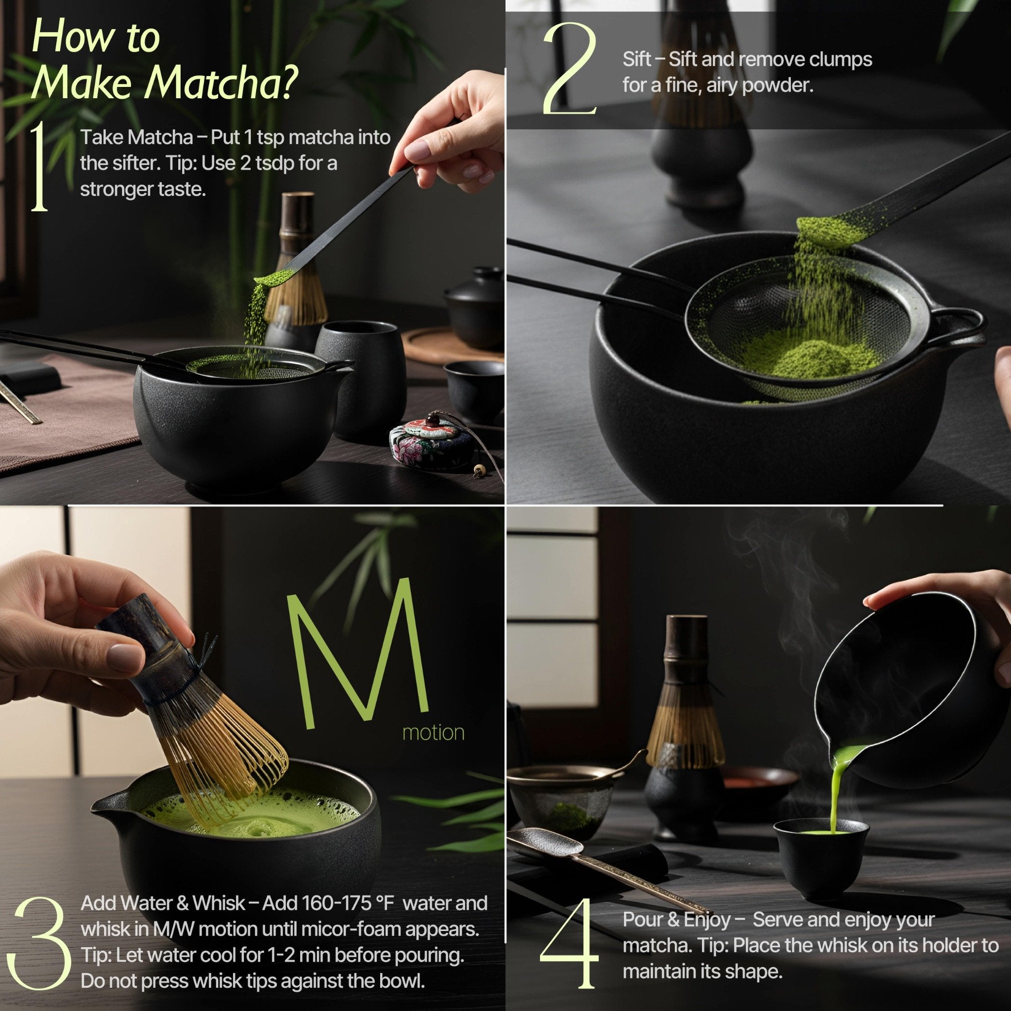 ZENSŌ 10-piece Matcha Ceremony Set (Matcha Whisk Set)