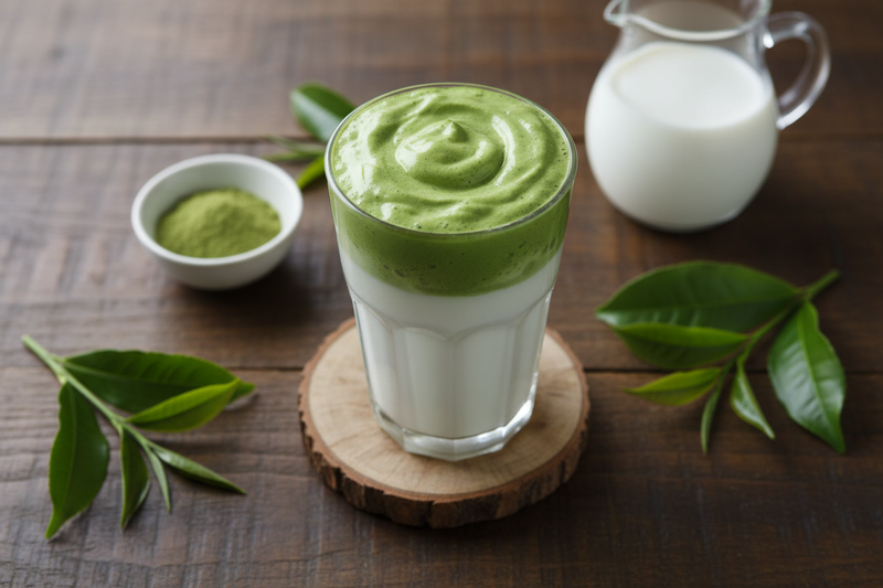 Dalgona Matcha Latte (Whipped Matcha): Cloud-Like Calm