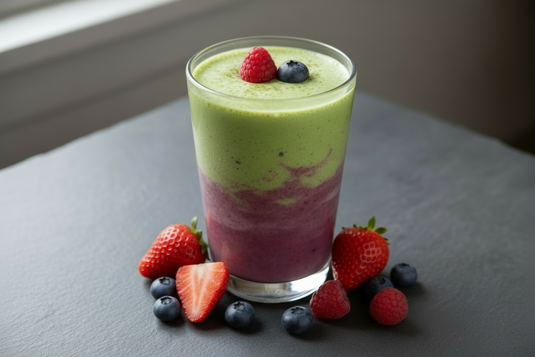 Matcha Berry Smoothie: A Bright and Balanced Start