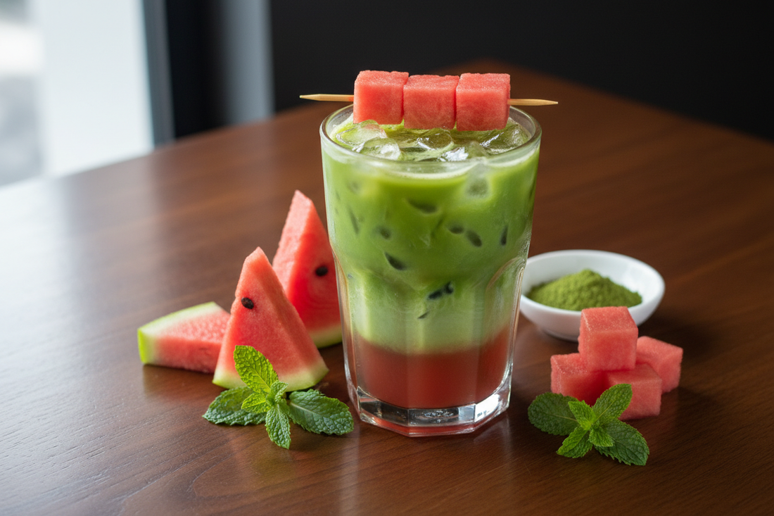 Iced Watermelon Matcha: Summer Calm in a Glass