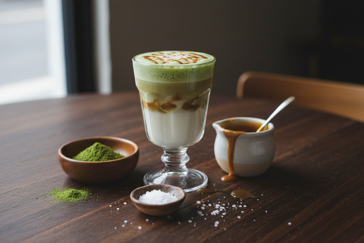 Salted Caramel Matcha Latte: Sweet Meets Zen