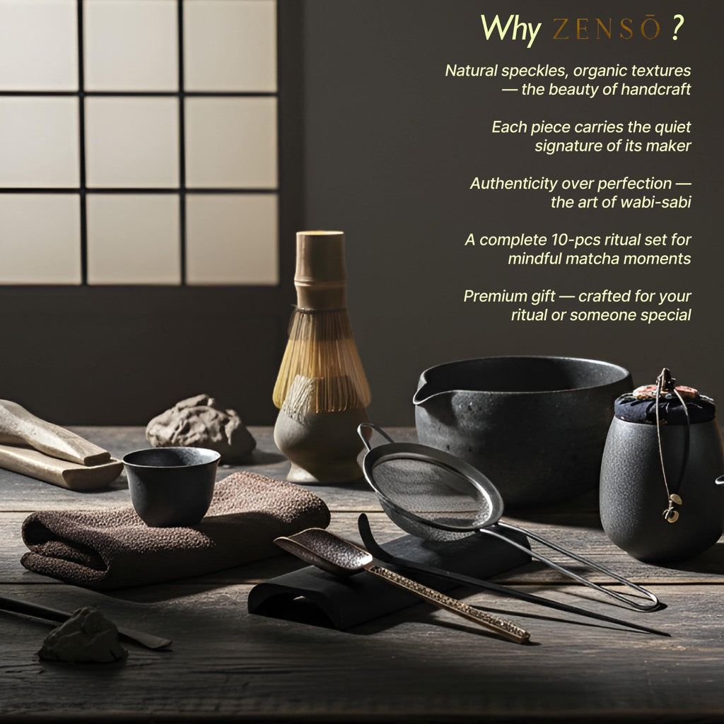 ZENSŌ 8-Piece Matcha Ceremony Set (Matcha Whisk Set)